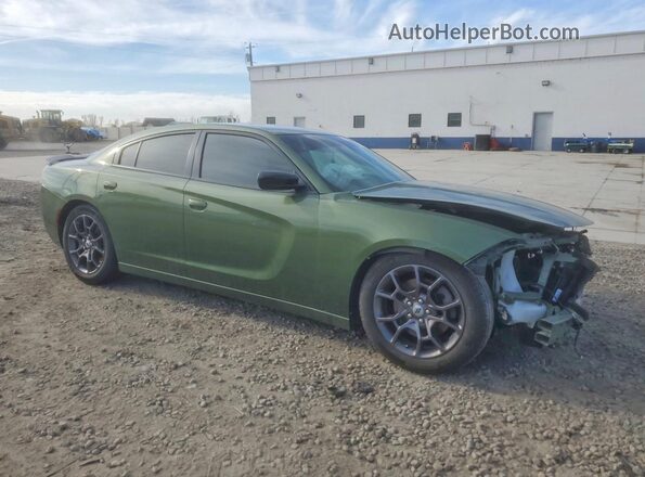 2C3CDXJG6JH263729 2018 DODGE CHARGER Зеленый Передняя правая четверть
