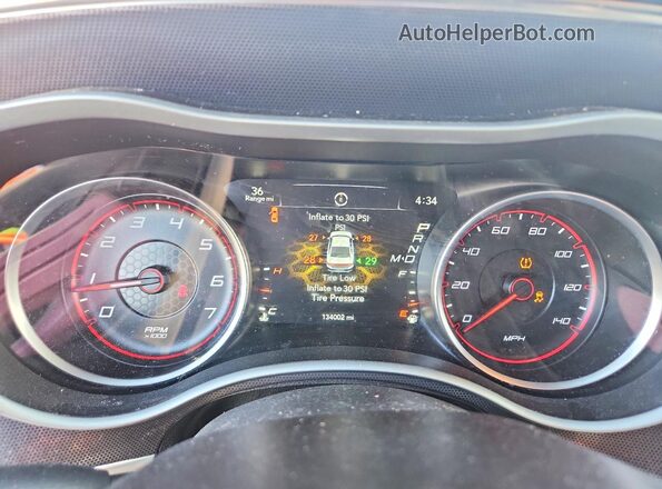 2C3CDXJG7GH357630 2016 DODGE CHARGER Orange Vista del cuadro de instrumentos