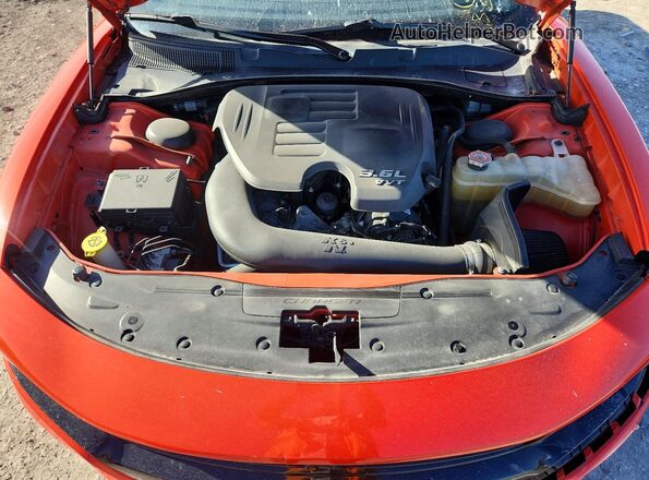 2C3CDXJG7GH357630 2016 DODGE CHARGER Orange Vista interior trasera