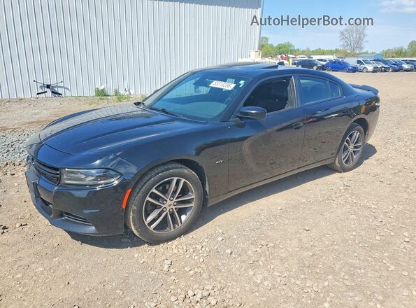 2C3CDXJGXJH231298 2018 DODGE CHARGER Черный Передняя левая четверть