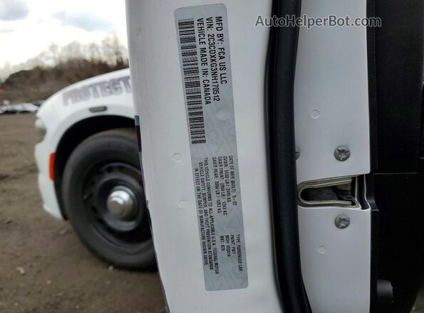 2C3CDXKG3NH170512 2022 DODGE CHARGER White ძრავის განყოფილების ხედი