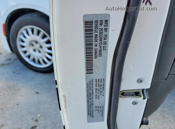 2C3CDXKT2LH186923 2020 DODGE CHARGER White ძრავის განყოფილების ხედი