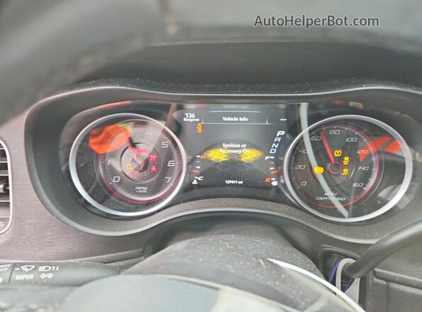 2C3CDXKT8JH249133 2018 DODGE CHARGER White Instrument cluster view