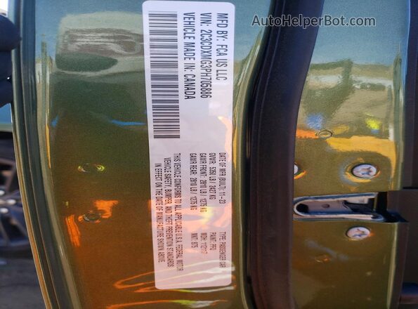 2C3CDXMG3PH705886 2023 DODGE CHARGER Зеленый Вид подкапотного пространства