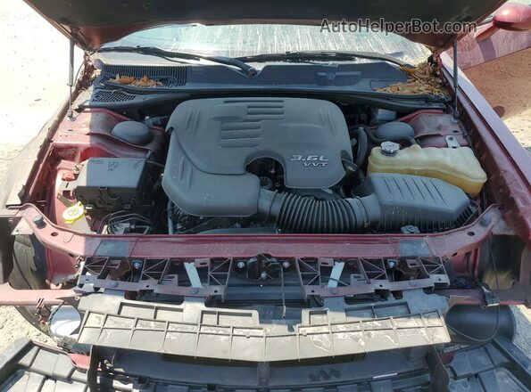 2C3CDZAG0MH571608 2021 DODGE CHALLENGER Burgundy Widok wnętrza z tyłu