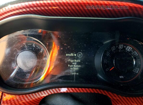 2C3CDZAG2JH322495 2018 DODGE CHALLENGER Бордовый Вид щитка приборов