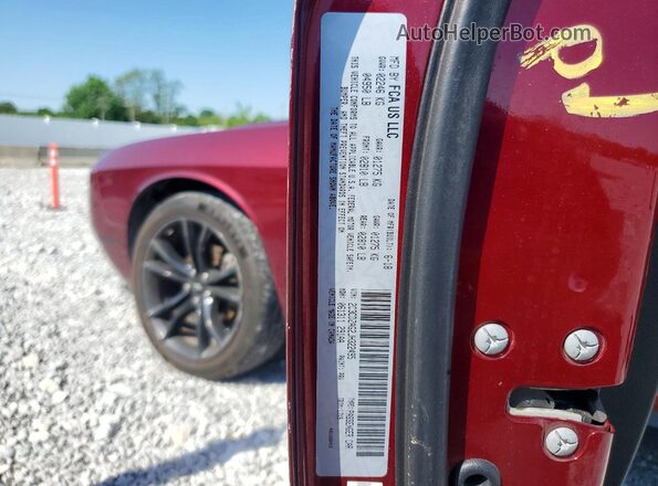 2C3CDZAG2JH322495 2018 DODGE CHALLENGER Бордовый Вид подкапотного пространства