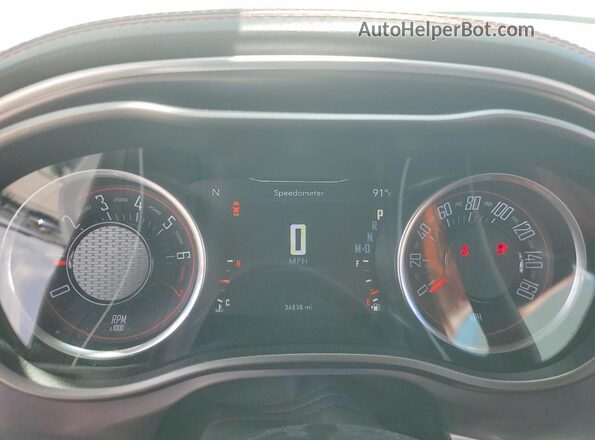 2C3CDZAG3MH596938 2021 DODGE CHALLENGER Белый Вид щитка приборов