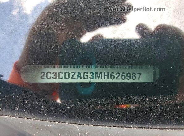 2C3CDZAG3MH626987 2021 DODGE CHALLENGER Gray Widok komory silnika