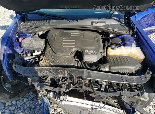 2C3CDZAG4KH752319 2019 DODGE CHALLENGER Синий Вид задней части салона