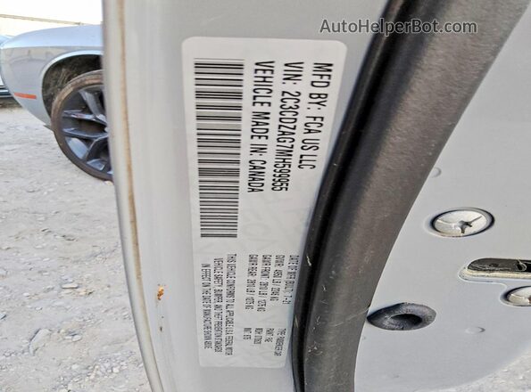 2C3CDZAG7MH599955 2021 DODGE CHALLENGER Серый Вид подкапотного пространства
