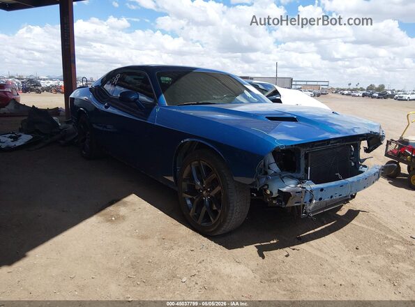 2C3CDZAG8NH149054 2022 DODGE CHALLENGER Синий Передняя правая четверть
