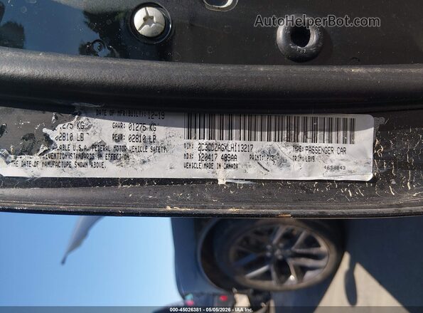 2C3CDZAGXLH113217 2020 DODGE CHALLENGER Черный Вид подкапотного пространства