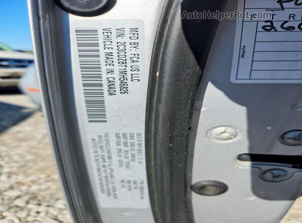 2C3CDZBT1MH546826 2021 DODGE CHALLENGER Серебряный Вид наклейки с VIN-кодом