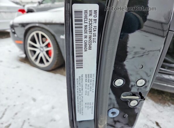 2C3CDZBT1NH223488 2022 DODGE CHALLENGER Черный Вид подкапотного пространства