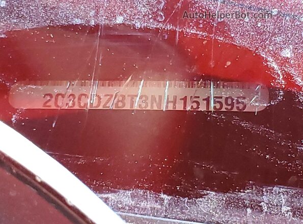 2C3CDZBT3NH151595 2022 DODGE CHALLENGER Красный Вид подкапотного пространства