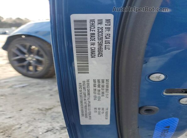2C3CDZBT5MH660425 2021 DODGE CHALLENGER Синий Вид подкапотного пространства