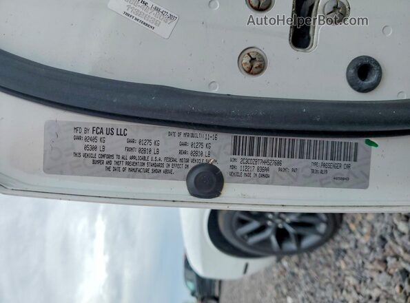 2C3CDZBT7HH527686 2017 DODGE CHALLENGER Белый Вид подкапотного пространства