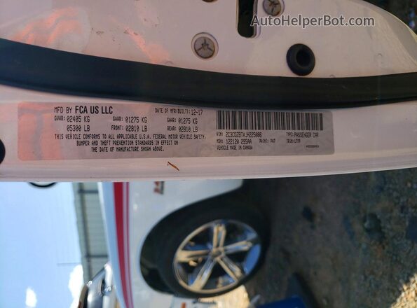 2C3CDZBTXJH225086 2018 DODGE CHALLENGER Белый Вид подкапотного пространства