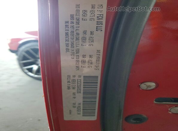 2C3CDZC93GH352385 2016 DODGE CHALLENGER Красный Вид наклейки с VIN-кодом