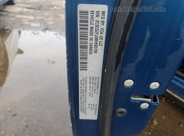 2C3CDZFJ0MH583780 2021 DODGE CHALLENGER Blue Widok komory silnika