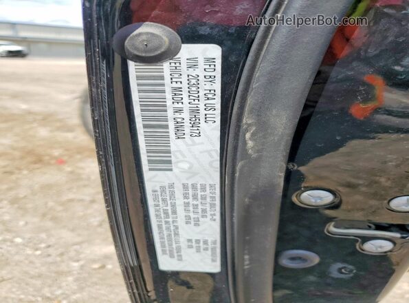 2C3CDZFJ1MH594173 2021 DODGE CHALLENGER Black ძრავის განყოფილების ხედი