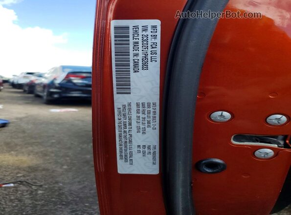 2C3CDZFJ1PH526833 2023 DODGE CHALLENGER Оранжевый Вид наклейки с VIN-кодом
