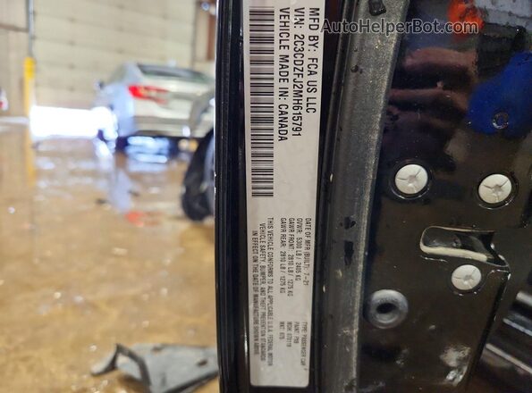 2C3CDZFJ2MH615791 2021 DODGE CHALLENGER Черный Вид наклейки с VIN-кодом