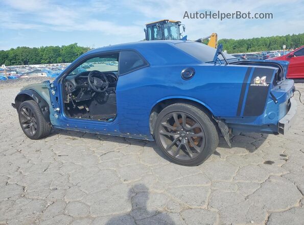 2C3CDZFJ8LH242643 2020 DODGE CHALLENGER Синий Задняя левая четверть