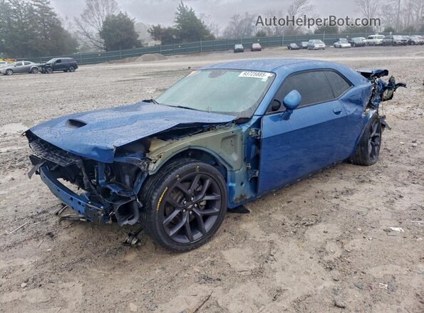 2C3CDZJG3MH610496 2021 DODGE CHALLENGER Синий Передняя левая четверть