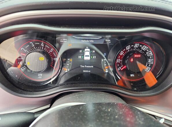 2C3CDZJG6NH227153 2022 DODGE CHALLENGER Бордовый Вид щитка приборов