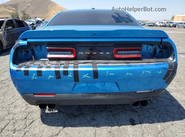 2C3CDZJGXKH717056 2019 DODGE CHALLENGER Blue Widok z tyłu