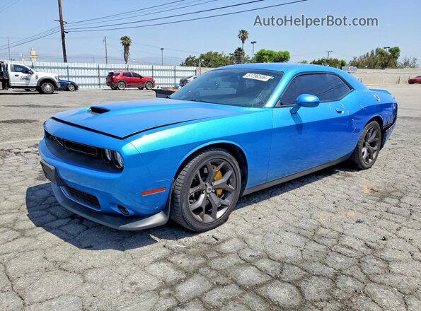 2C3CDZJGXKH717056 2019 DODGE CHALLENGER Blue Przód lewy
