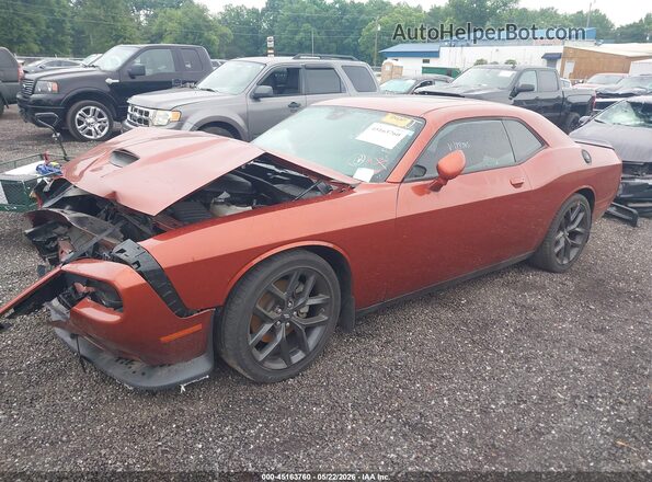 2C3CDZJGXNH188065 2022 DODGE CHALLENGER Оранжевый Передняя левая четверть