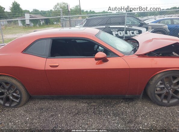 2C3CDZJGXNH188065 2022 DODGE CHALLENGER Оранжевый Вид щитка приборов