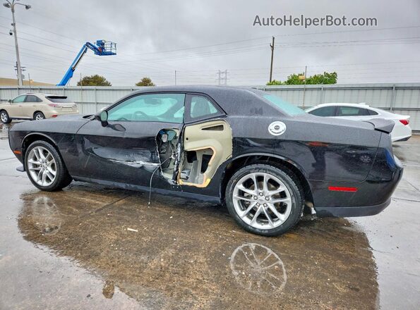 2C3CDZKG1NH160766 2022 DODGE CHALLENGER Черный Задняя левая четверть