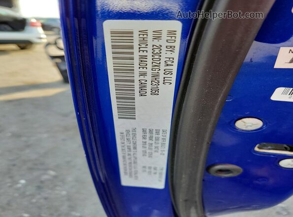 2C3CDZKG1NH231058 2022 DODGE CHALLENGER Синий Вид подкапотного пространства