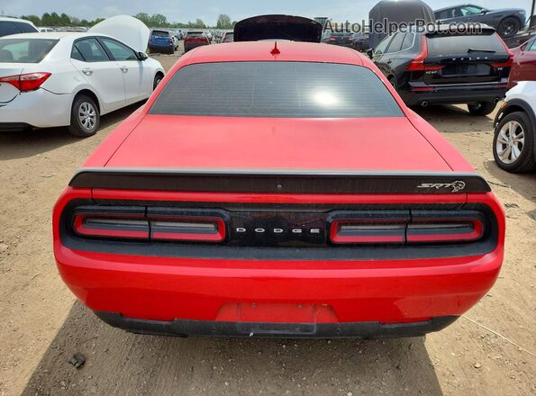 2C3CDZL98KH581380 2019 DODGE CHALLENGER Red Widok z tyłu