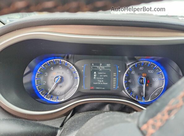 2C4RC1BG1JR124459 2018 CHRYSLER PACIFICA Серый Вид щитка приборов