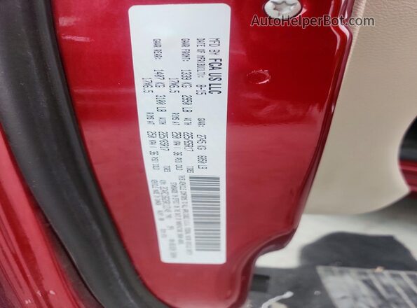 2C4RC1BG2GR112149 2016 CHRYSLER TOWN Red Widok naklejki z numerem VIN