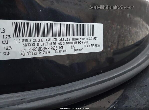 2C4RC1BG2HR710632 2017 CHRYSLER PACIFICA Серый Вид подкапотного пространства