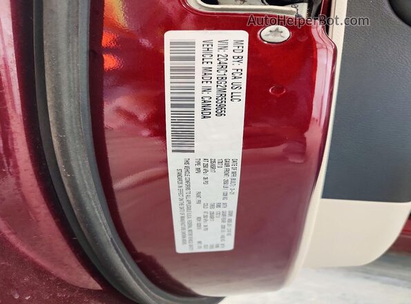 2C4RC1BG2MR559656 2021 CHRYSLER PACIFICA Бордовый Вид наклейки с VIN-кодом