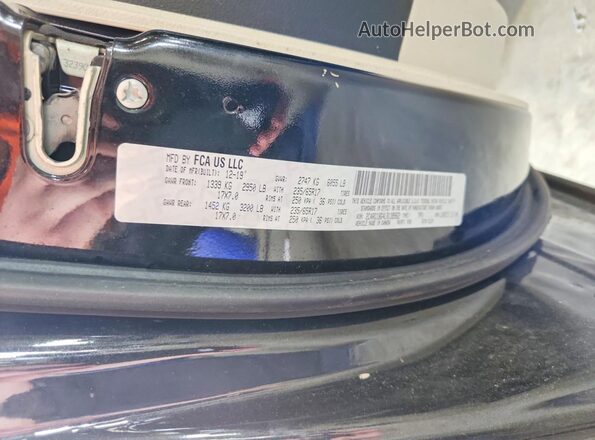 2C4RC1BG4LR139962 2020 CHRYSLER PACIFICA Черный Вид наклейки с VIN-кодом