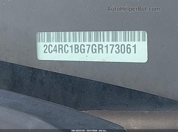 2C4RC1BG7GR173061 2016 CHRYSLER TOWN & COUNTRY Black Widok komory silnika