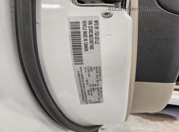 2C4RC1BG7LR271663 2020 CHRYSLER PACIFICA White Vista interior de 360 grados