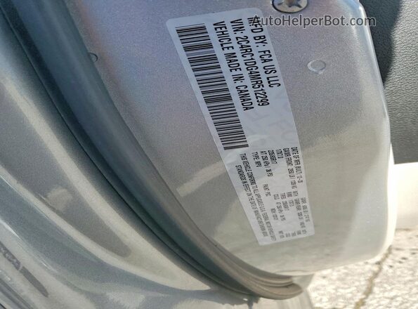 2C4RC1DG4MR512299 2021 CHRYSLER VOYAGER Silver Widok naklejki z numerem VIN