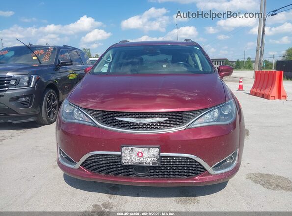 2C4RC1EG1HR684021 2017 CHRYSLER PACIFICA Темно-бордовый Вид щитка приборов