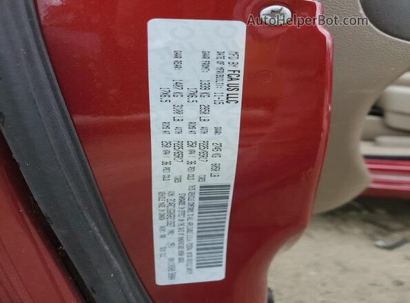 2C4RC1GG0GR213327 2016 CHRYSLER TOWN Red Widok naklejki z numerem VIN