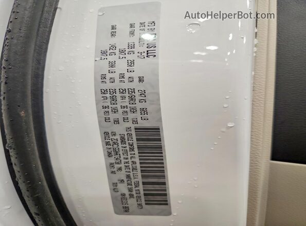 2C4RC1GG0HR734730 2017 CHRYSLER PACIFICA Белый Вид наклейки с VIN-кодом