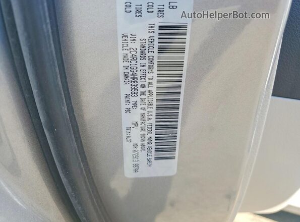 2C4RC1GG4HR839593 2017 CHRYSLER PACIFICA Серебряный Вид наклейки с VIN-кодом